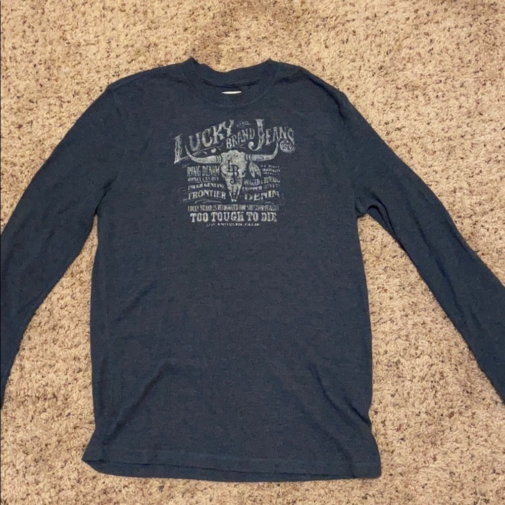 Lucky Brand ribbed long sleeve tee